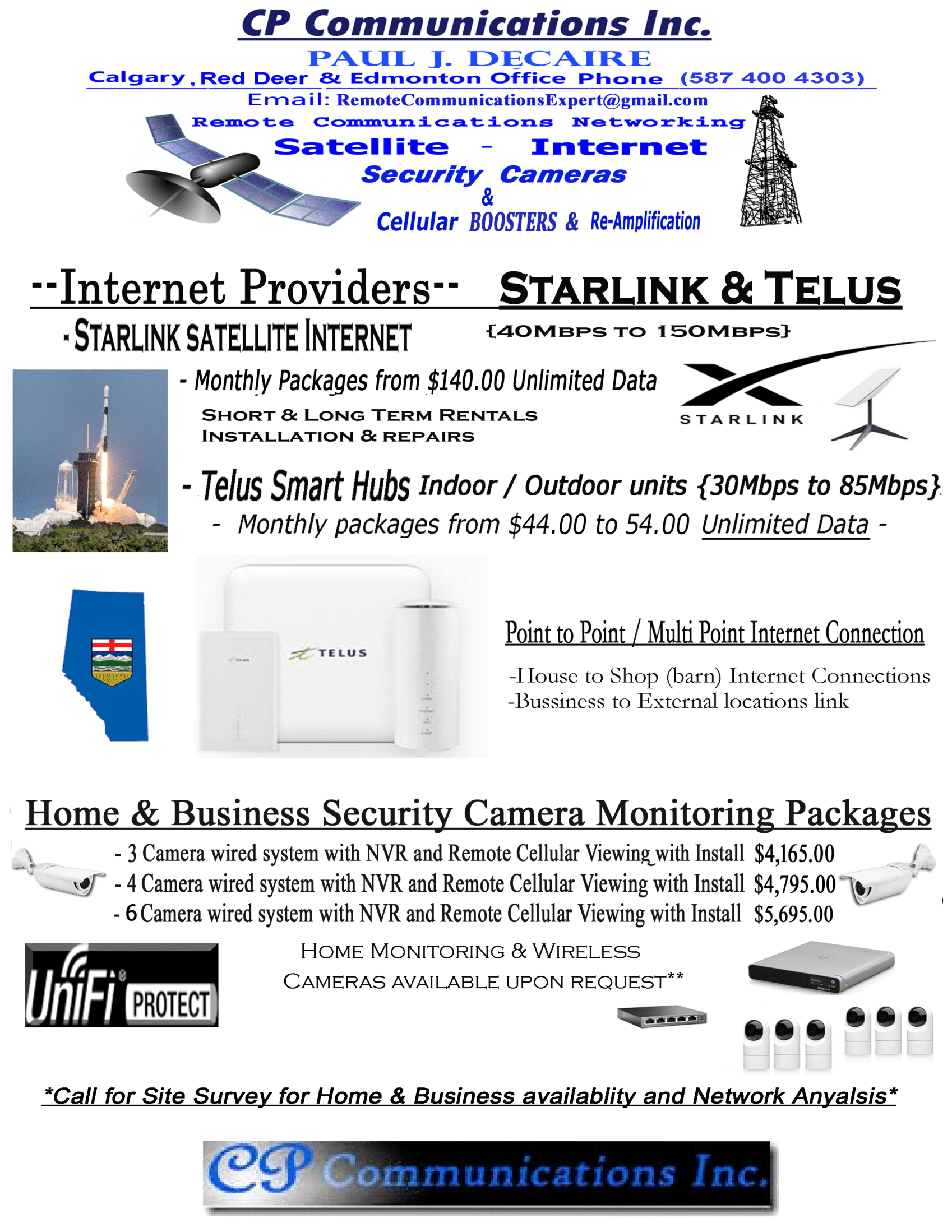 CP Communiactions Internet Providers & Security Cameras Brochure Jan 2025-3-1